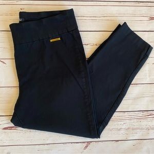 Roz & Ali Black Stretch Dress Casual Capri Pants